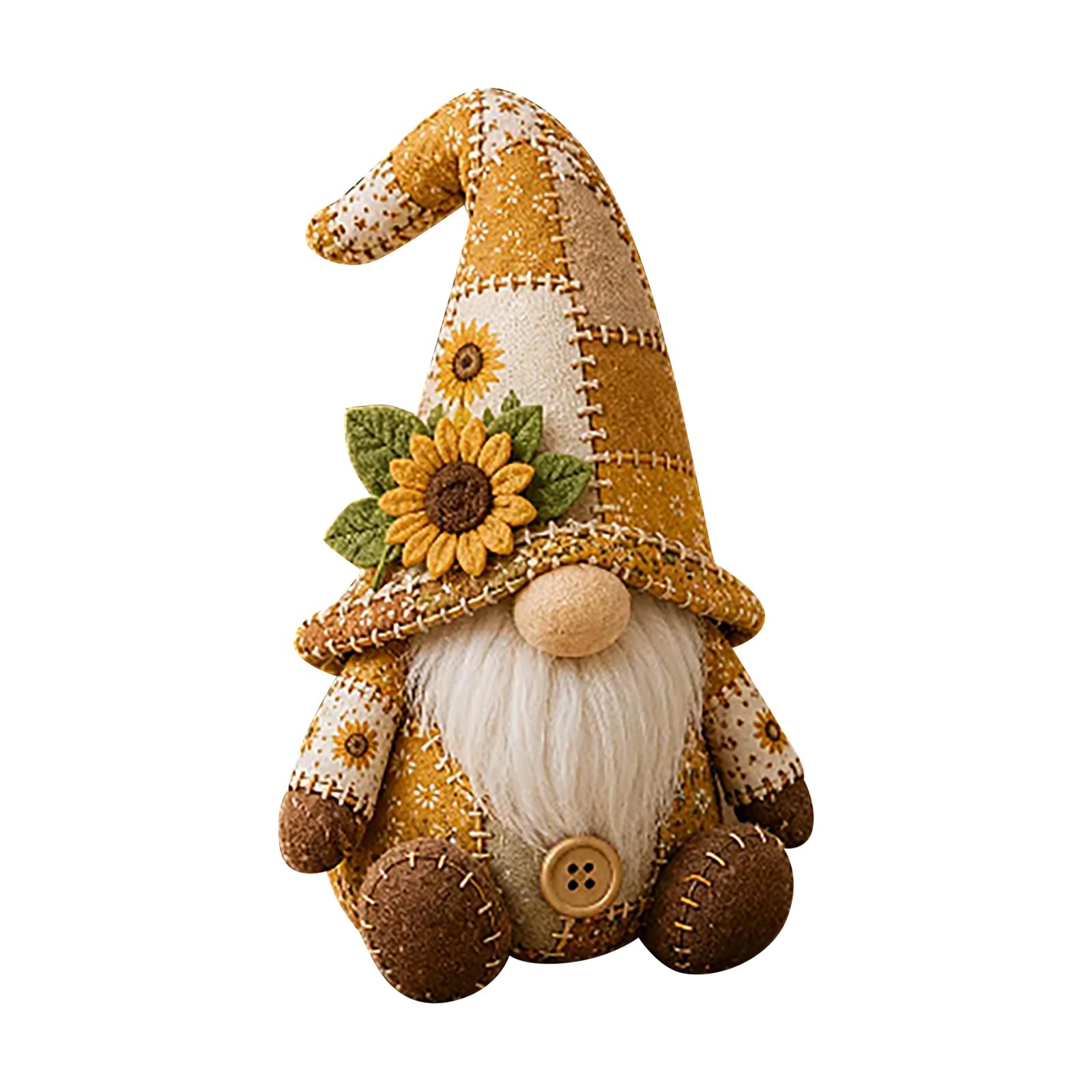 Christmas Gnome DIY Patchwork Sewing Kit Pre Cut Fabric Dwarf Quilting Craft Set Beginner Handmade Xmas Home Decor Kit for Adult Hobby Weekend Craft Project Holiday Decorations A04