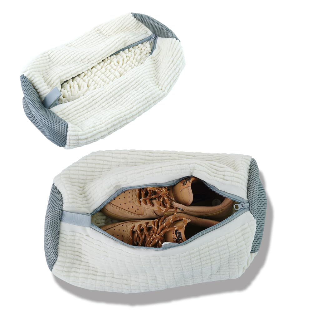 L-WASH XLarge Mesh Shoe Laundry Bag for Washing Machines, Protective Washing Bag for Sneakers and Footwear, Two Shoes Fit in One Bag
