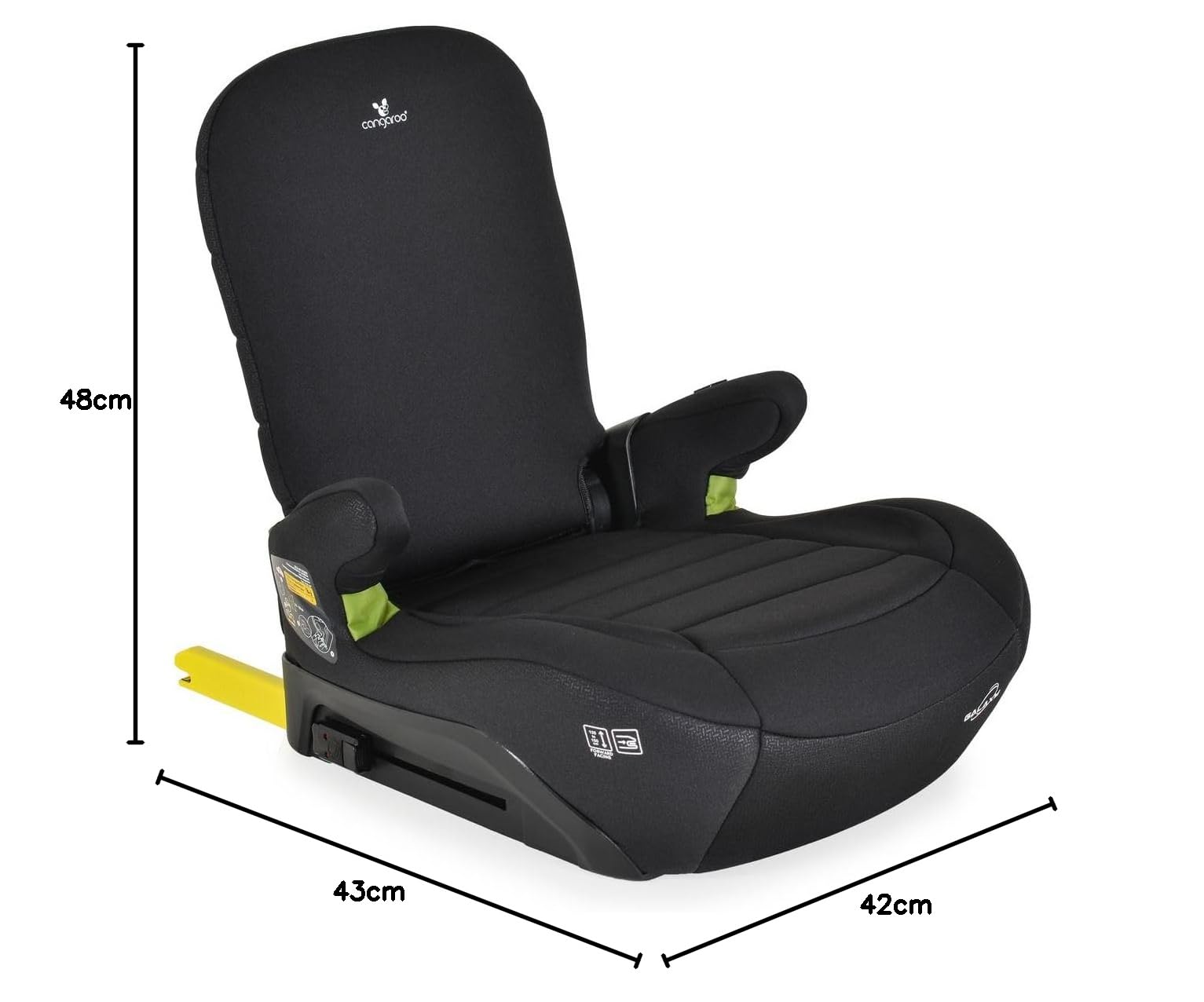 Cangaroo Kindersitz Galaxy i-Size (125-150cm) Gruppe 3, Isofix, Rückenlehne schwarz