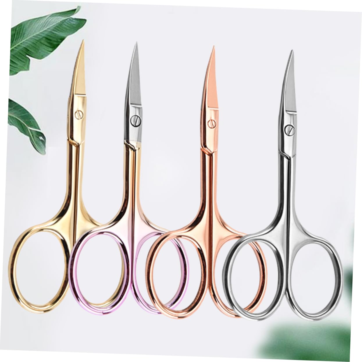 FRCOLOR 12 Piezas Tijeras De Vello Facial Tijeras Para El Pelo De La Nariz Tijeras Curvas Para El Vello Facial Tijeras Para Barba Tijeras De Cejas Hombre Rostro Tijeras Pequeñas