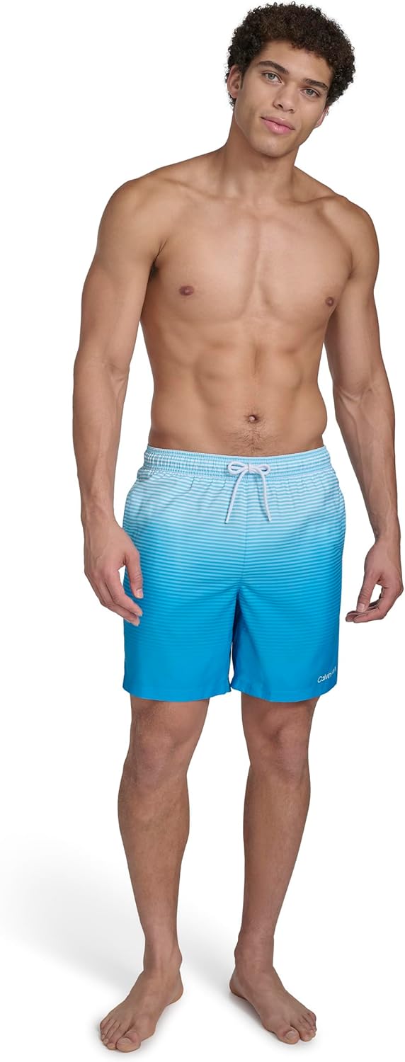 Calvin Klein Men's Swim Swim Trunk,Blue,XX-Large