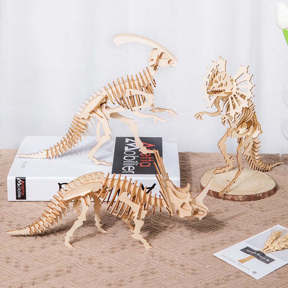 Puzzle 3D di Scheletro di Dinosauro Fai-da-te, Giocattolo Creativo STEM