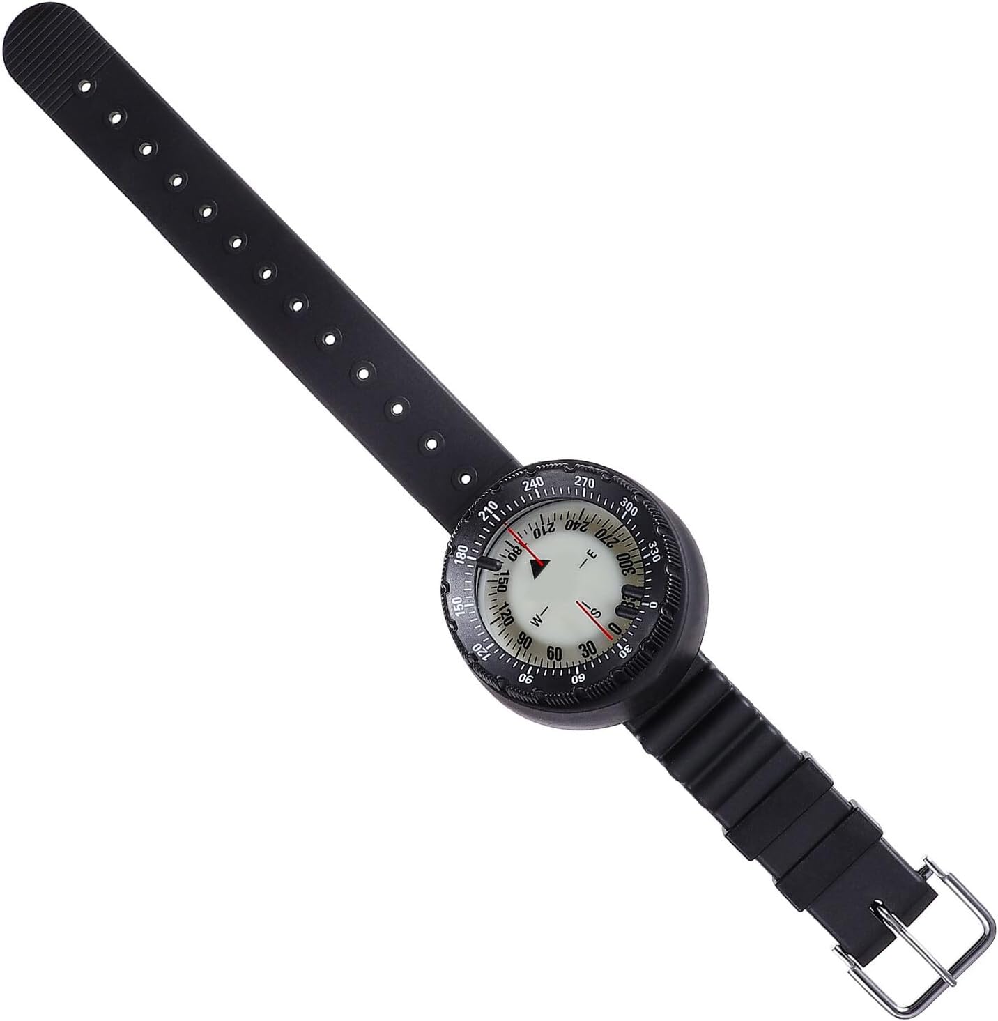 Amosfun Waterproof Wristband Compass Watch with Glow-in-the-Dark Dial, Portable Balance Hiking Compass for Camping and Outdoor Sports