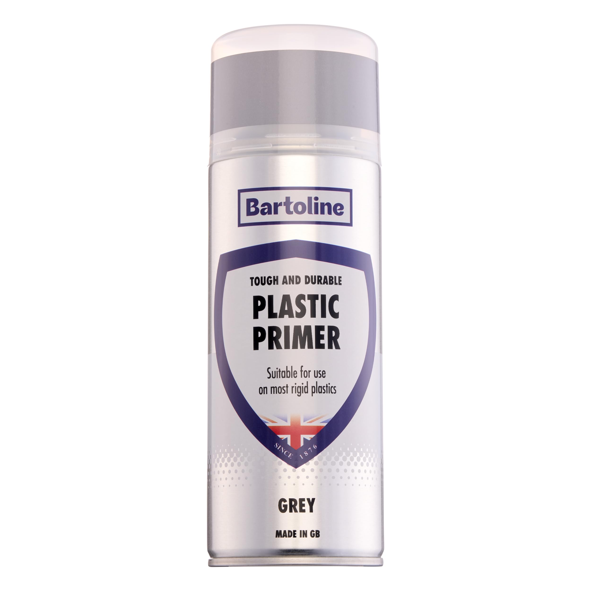Bartoline Plastic Primer Quick Drying Plastic Paint Adhesion Grey Topcoat 400Ml from B&Q