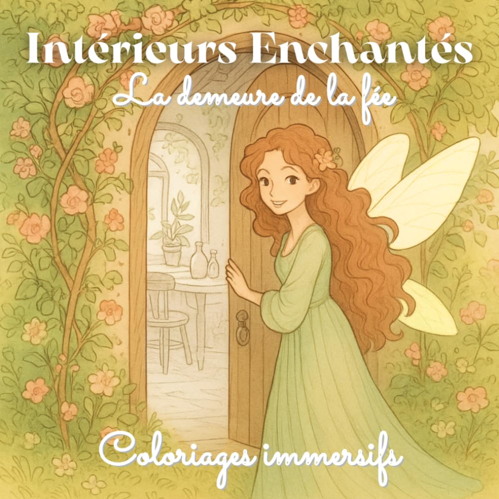 La demeure de la fée – Intérieurs Enchantés: Coloriage Fantasy Immersif / Féérique / Anti-stress : Pour tous âges (enfants, adolescents et adultes) – ... objets à colorier – Détente et Relaxation