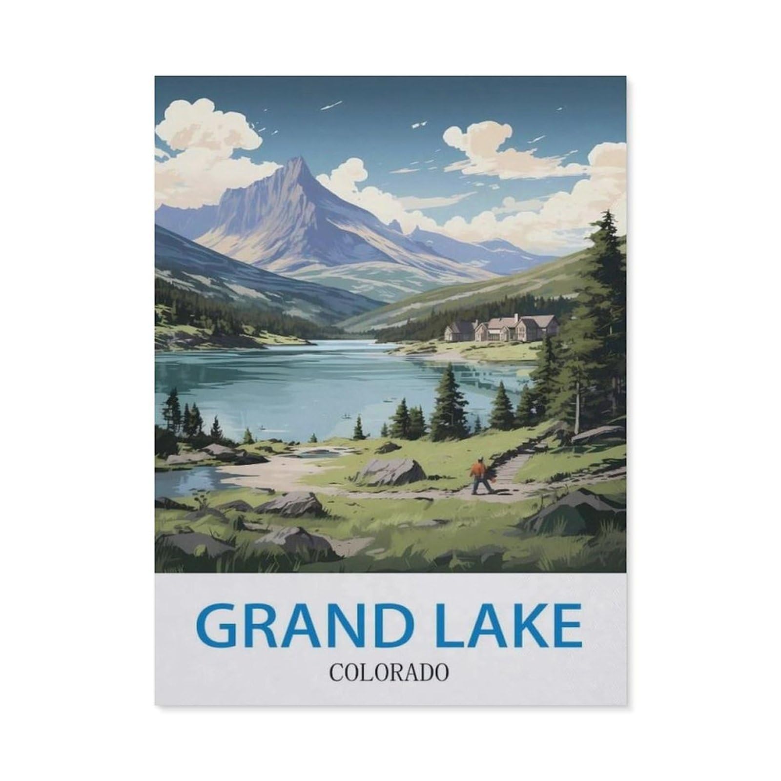 BEAYODKP 5D Diamond Painting Kits，Grand Lake Colorado（30 x 40 cm）