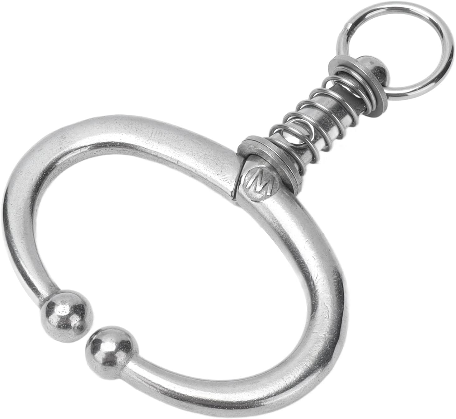 BRRNOO Bull Nose Ring, Nose Tool Cattle Not Cause Damage to Cow Stainless Steel No Punching Widely Used in Farm Breeding (Large W Spring Bull Nose Ring)