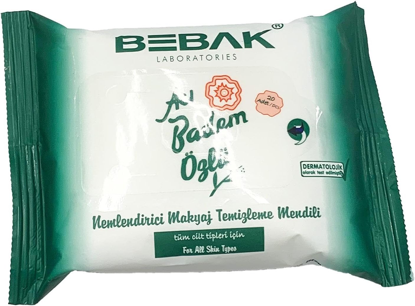 Bebak Acı Badem Sütlü Makyaj Temizleme Mendili 20'li