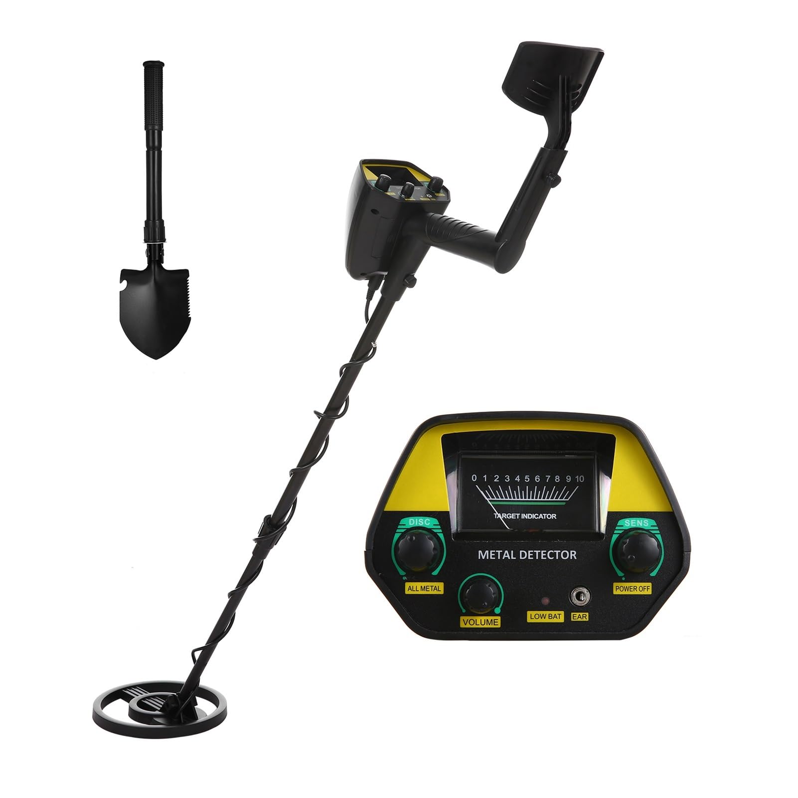 Metal Detector, High Sensitivity Metal Detector Waterproof Detector Profesional Pinpointing for Treasure Search Underground Gold Iron(4)