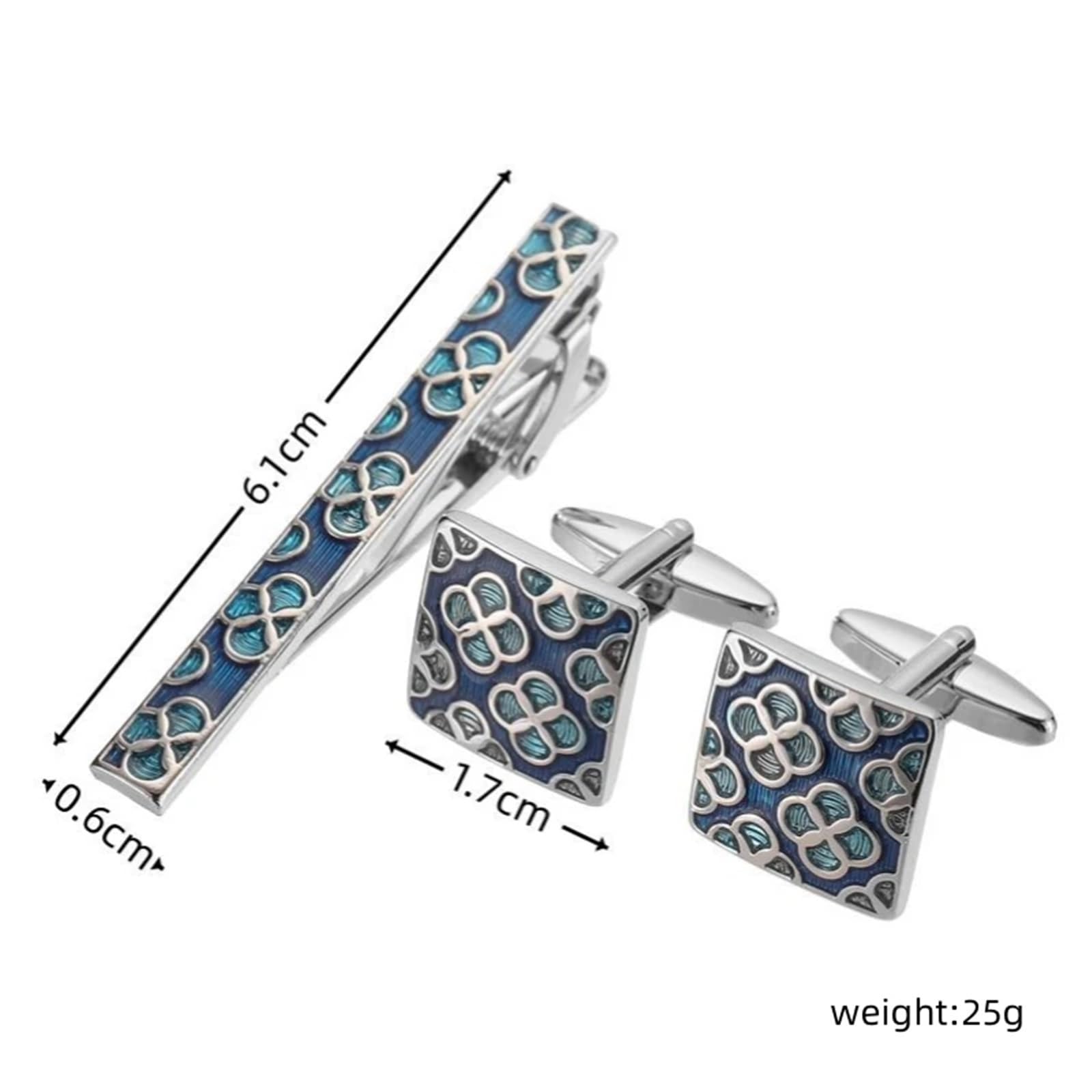 Juego de gemelos con clip corbata cobre for camisa hombre, regalo joyería moda Para Hombres
