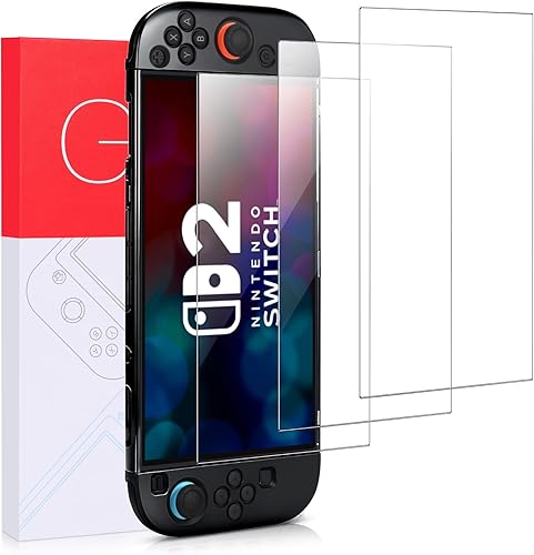 BJKing 3-Pack Screen Protector Tempered Glass for Nintendo Switch 2 [7.9 inch], Transparent HD Clear-9H Hardness Tempered Glass, Bubble Free, Touch