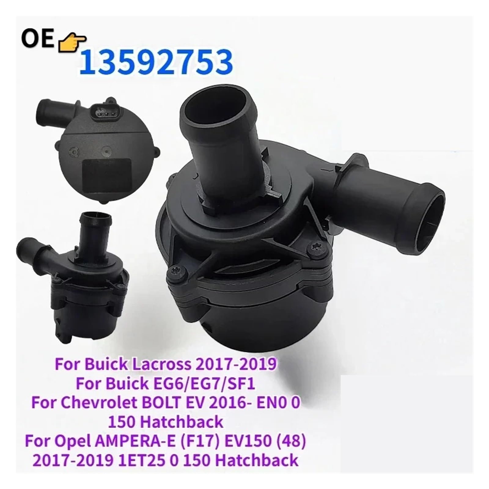Water Pump,Fit For Buick, Lacross EG6 EG7 SF1, For Chevrolet, BOLT EV, For Opel zamienna pompa wody pomocniczej