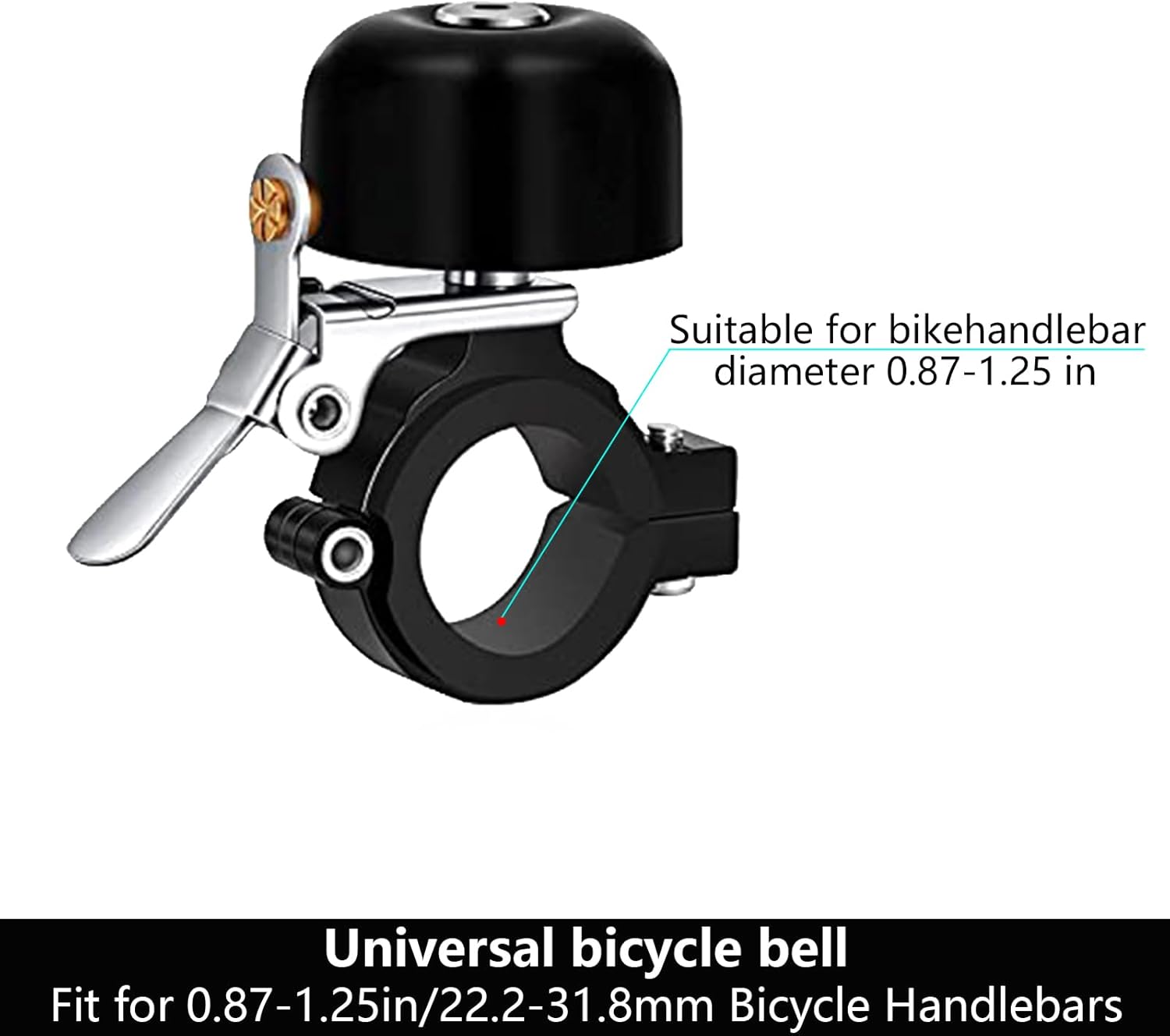 Greallthy Bike Bell Classic Brass Bicycle Bell,Bike Bells for Adults Kids, Loud Retro Bell for Road & Mountain Bikes, Universal Handlebar Fit - Image 4