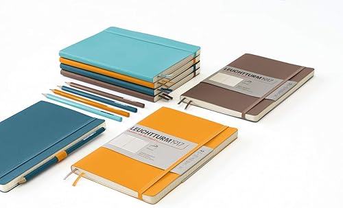 Vista 16 de LEUCHTTURM1917 - Cuaderno mediano A5 de tapa blanda, 123 páginas numeradas para escribir y llevar un diario (color rosa polvoriento, punteado)