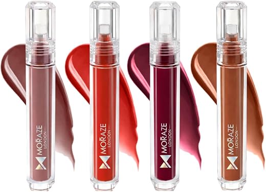 Moraze Liquid Lipstick Combo Pack of 4 (1.8 ml Each) | Matte Long Stay Lip Color Set | Smudge Resistant, Transfer Proof &amp; ...