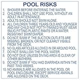 Georgia Pool Risks (Rules) Sign - 30 x 30 Inches