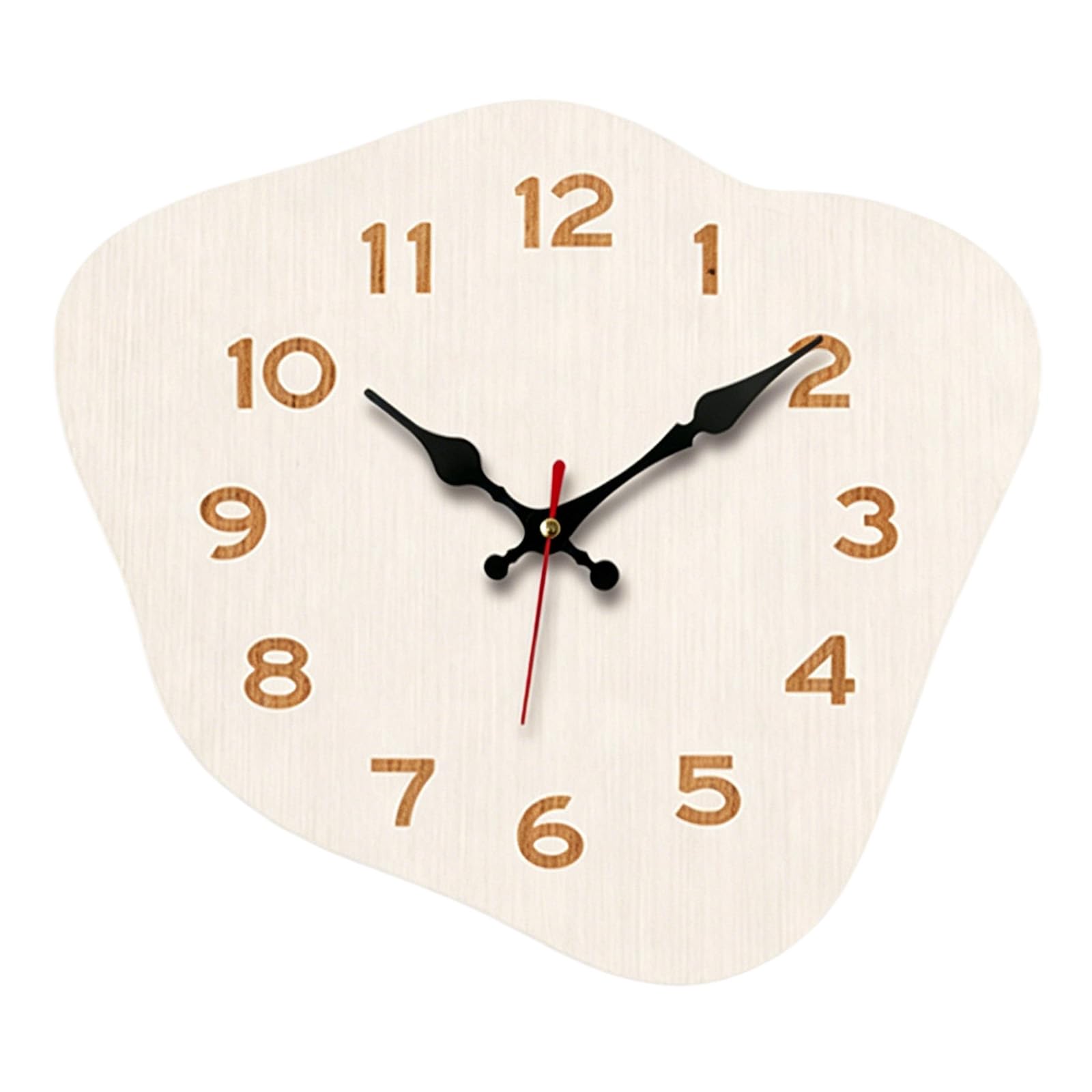 APGLSXY Quiet Wall Clock Nordic Creative Art Craft Irregular Shape Quiet Movement Precises Timing for Bedroom Living Room Accurate Wall Clock