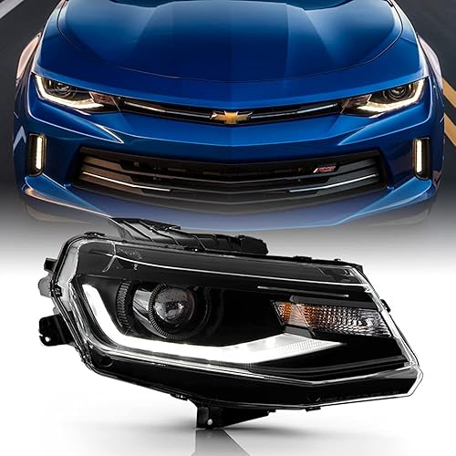 ACANII - Para Chevy Camaro 19-22 ZL1 HID/Xenon 2016-2018 sin control de nivel proyector faro delantero lado del pasajero