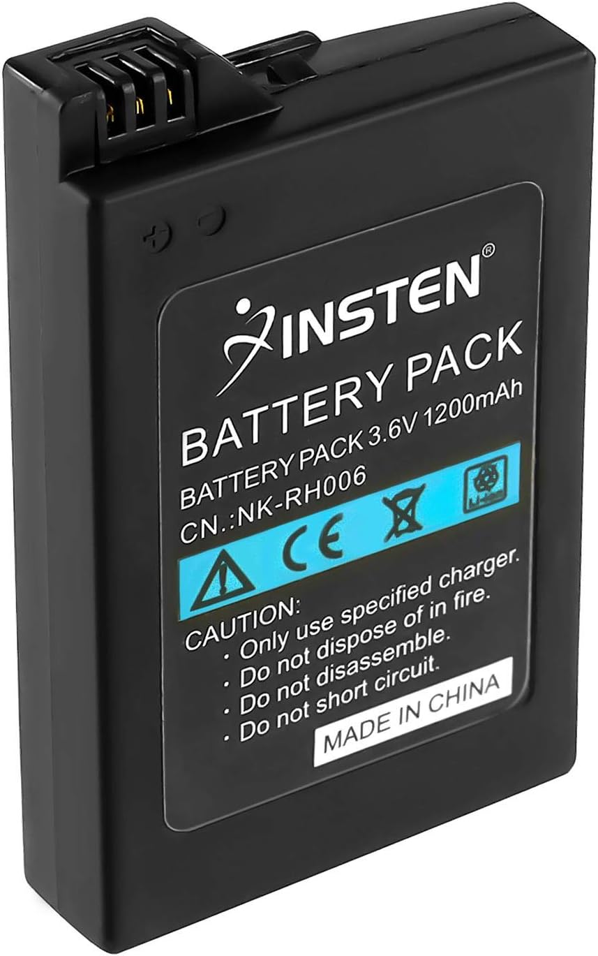 Insten Rechargeable Replacement Battery 1200mAh 3.6V Compatible with Sony PSP 3000 / PSP Slim 2000, Include Model PSP-2001, PSP-3000, PSP-3001, PSP-3002, PSP-3004