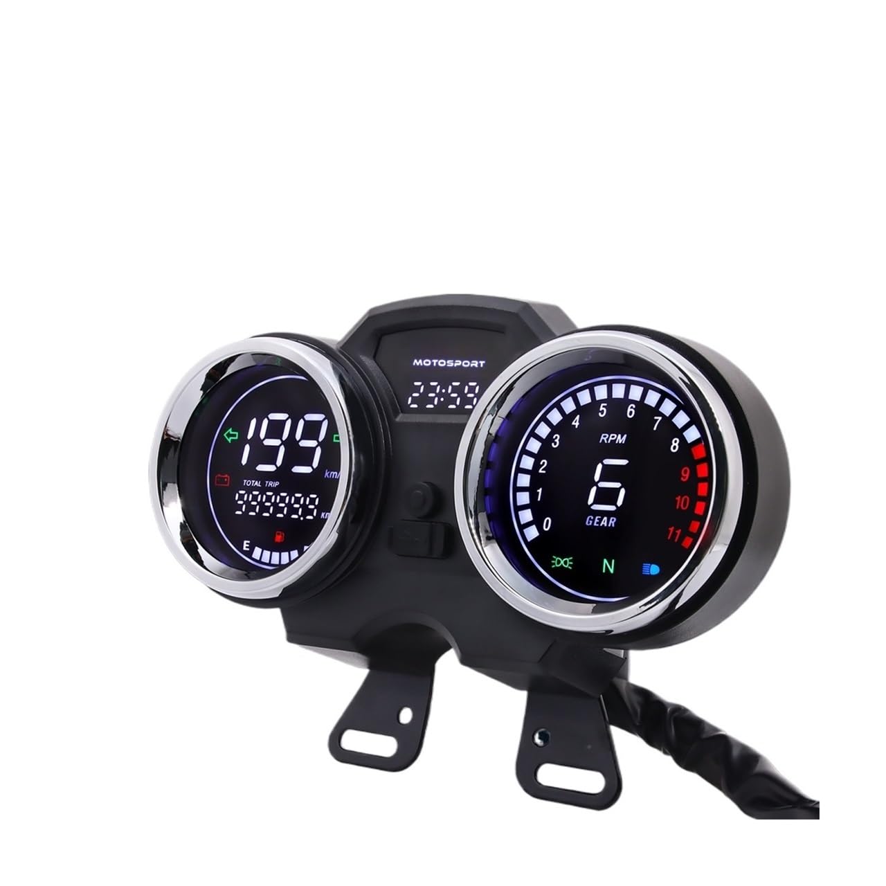 ユニバーサルデジタルオートバイパネルモトダッシュボード