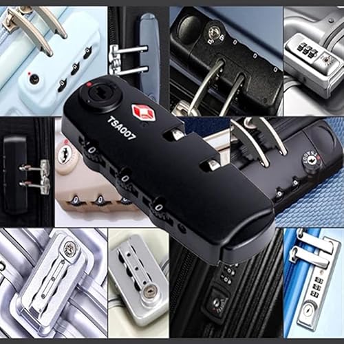 Miniatura 6 de (2 piezas) lizipai (cerraduras de aduanas) Cerradura de combinación TSA Bloqueo de aduanas Cerradura fija de equipaje, cerradura de mochila