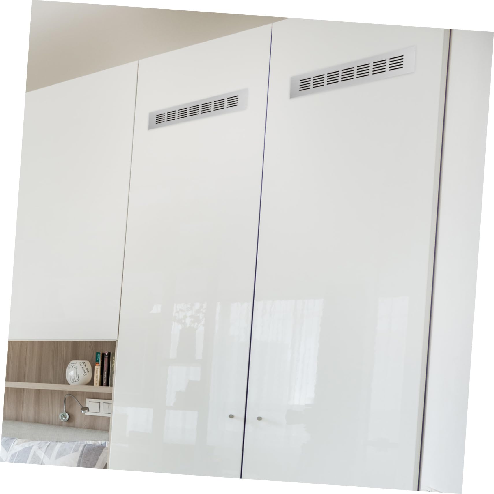 Eawfgtuw Lüftungsgitter Aus Aluminium – 150 X 350 Mm, Schwarz, Für Schränke & Türen