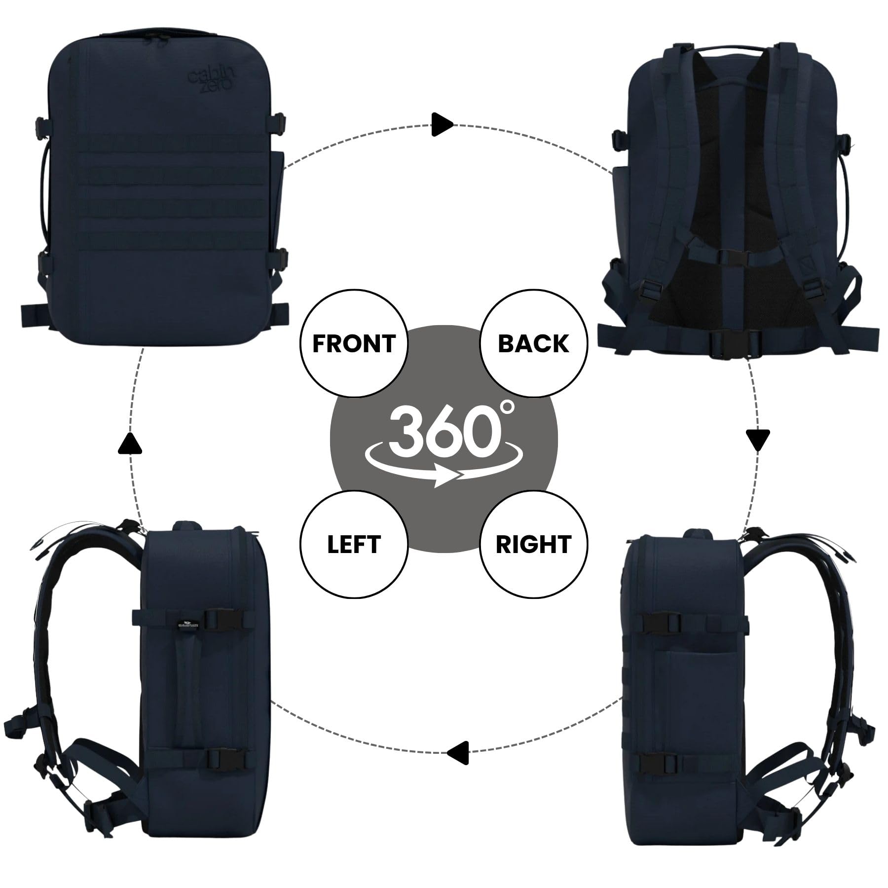 CABINZERO MILITARY BACKPACK 36L NAVY 32 x 46 x 16 UNISEX DOROSŁYCH