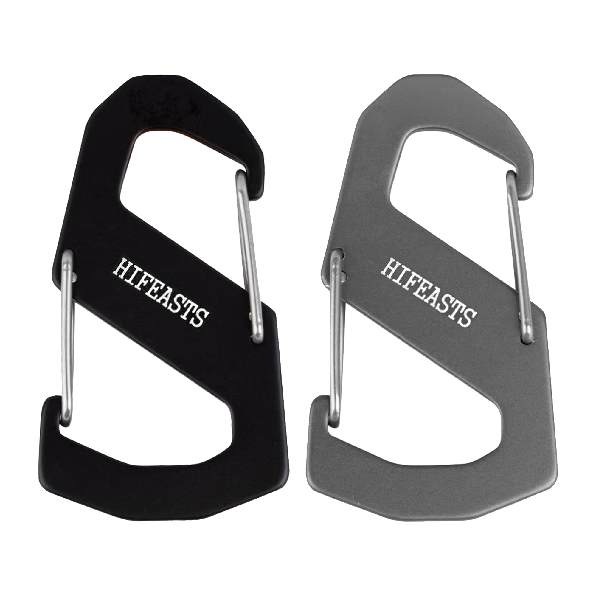 Carabiner for Backpack, S-Shaped Aluminum Carabiner, Double-Sided Carabiner for Camping, Fishing
