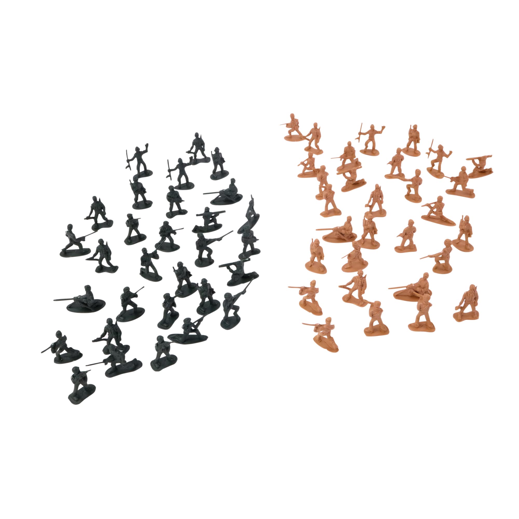 EUROPEAN FORCE - 60 Małych Żołnierzy - Żołnierze - 080227 - Khaki - Plastik - Wojskowe - Zabawka Dla Dzieci - Miniatura - 3,5 cm x 3,5 cm - Od 3 lat