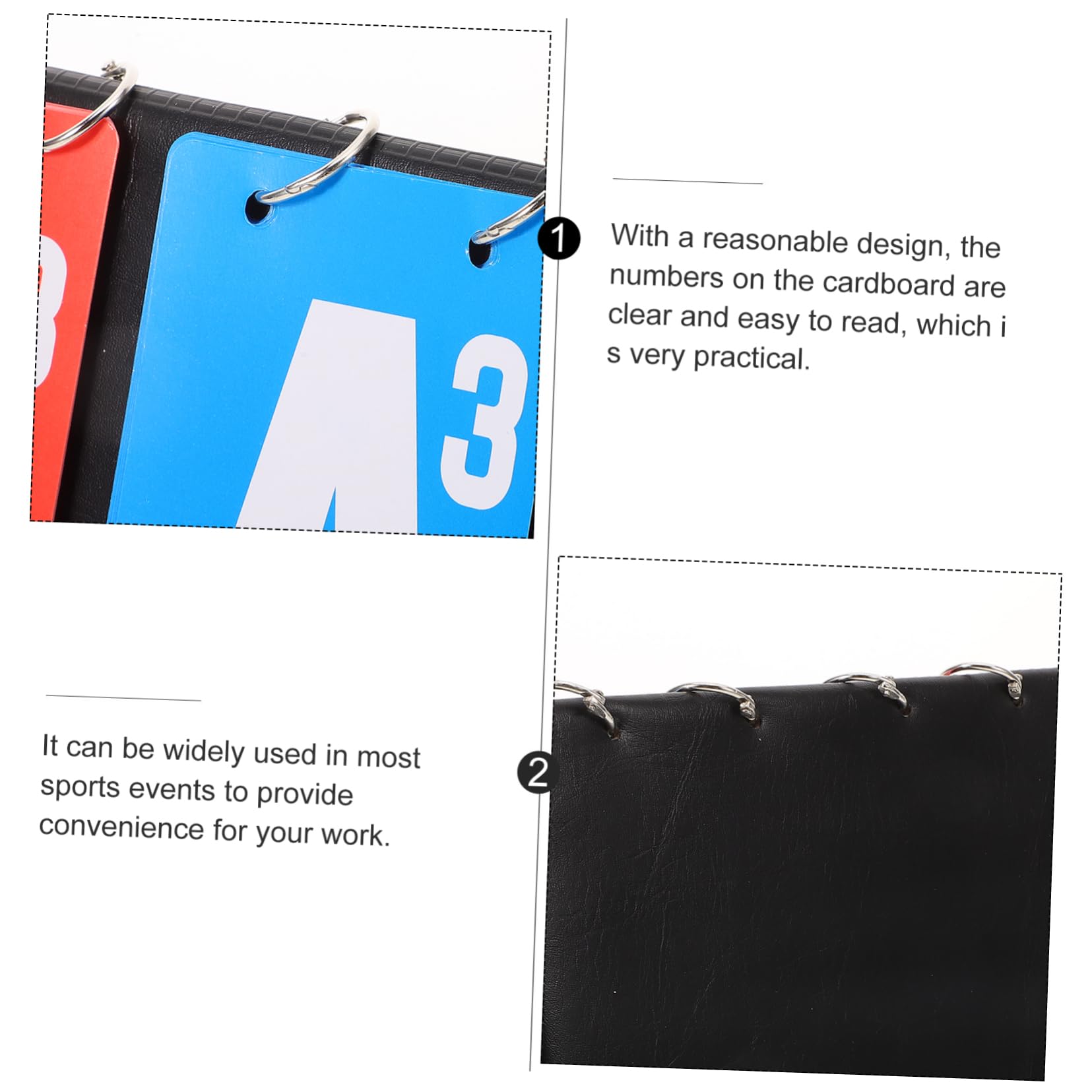 VANZACK Easy-Turn Scoreboard Basketball Game Scorekeeper Portable Design for Outdoor Use