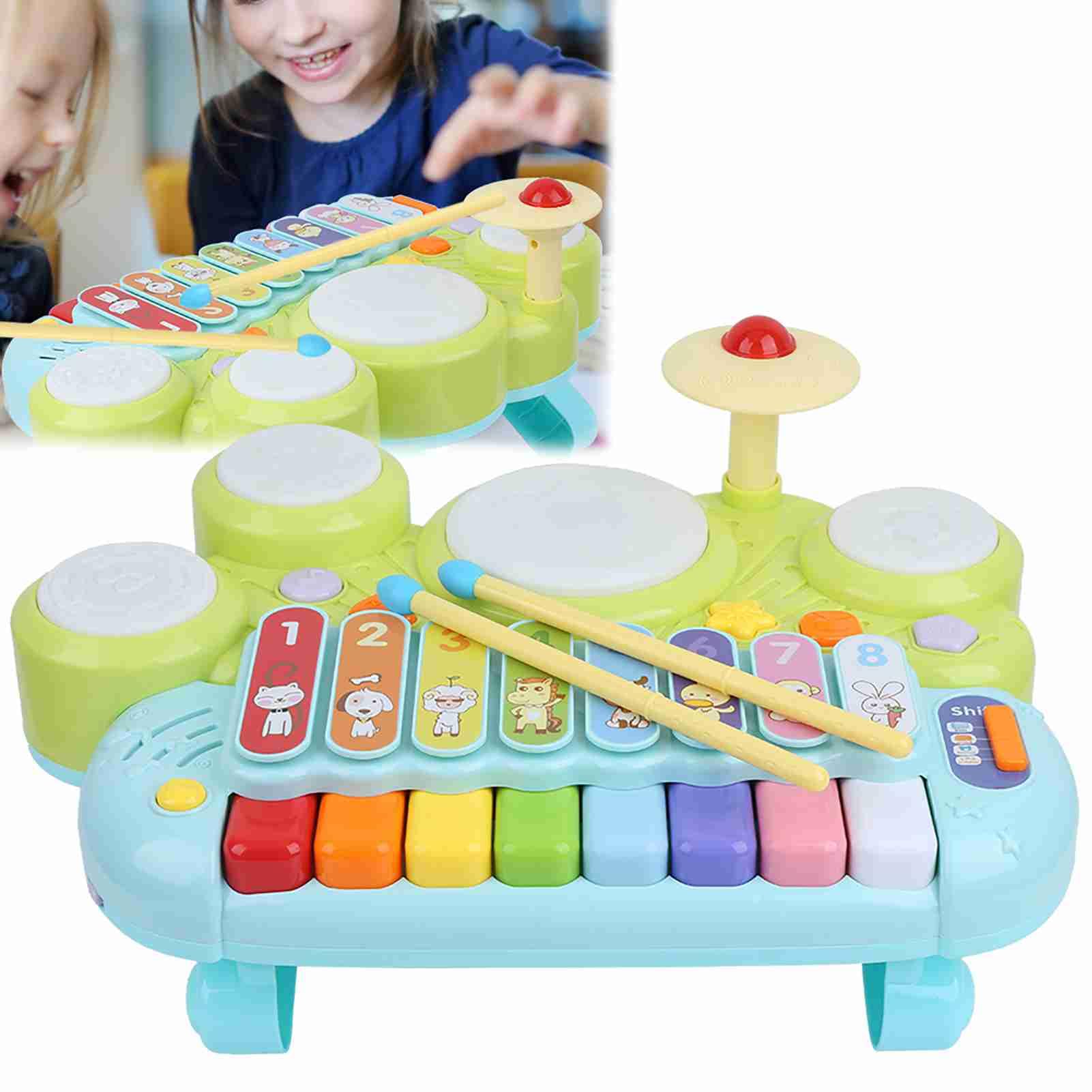 Jouet Piano Électronique 3-en-1, Instruments de Musique