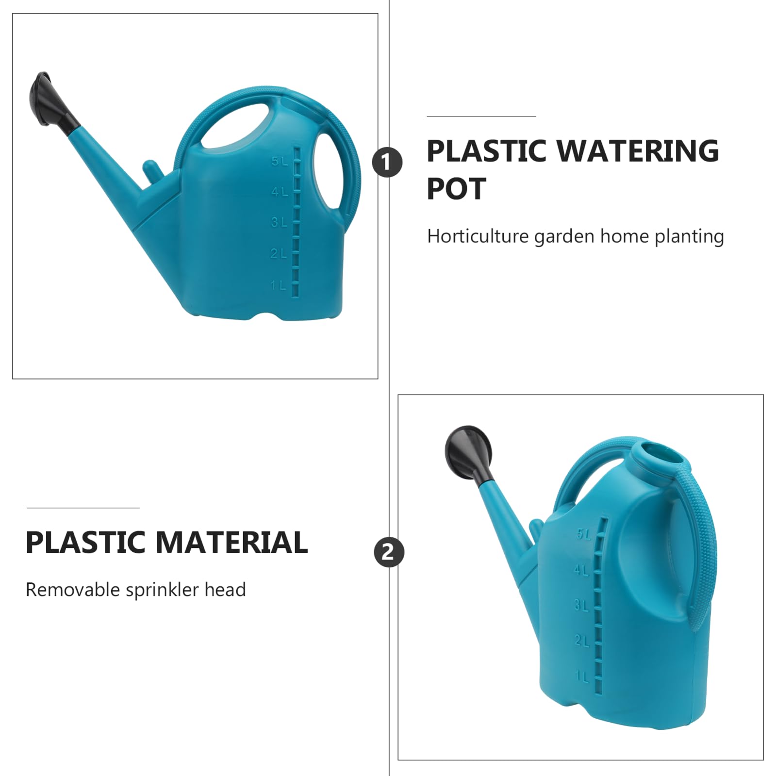 Regadera Plástica para Jardín Botella Spray para Plantas de Interior y Exterior Diseño Ergonómico Resistente y Multifuncional para Riego Preciso Reutilizable