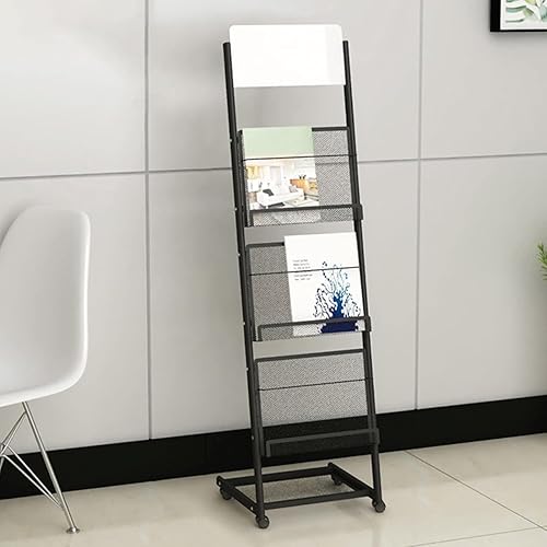 Revistero Revistero rodante, estante de exhibición de folletos, escuelasala de exposiciónFeriaorganizador de folletos comunitarios