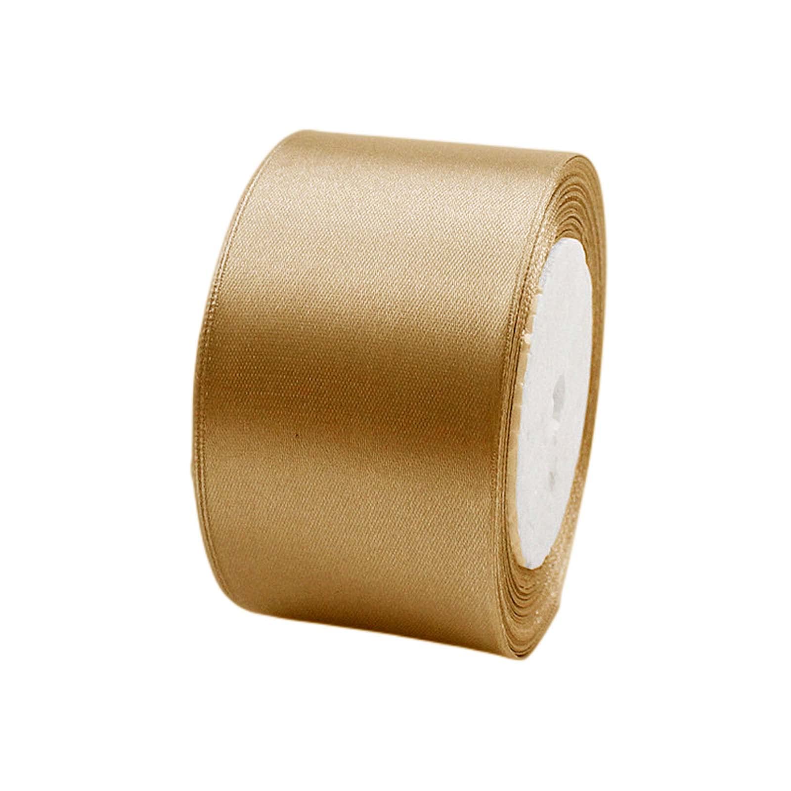 Champagne Gold Satin Ribbon 10mm, 23 Meters Champagne Fabric Ribbons Double Sided Silk Ribbons for Gift Wrapping, Crafting, Hair Bows, Balloons, Wreaths, Cakes, Wedding Party, Christmas Decoration — view 99