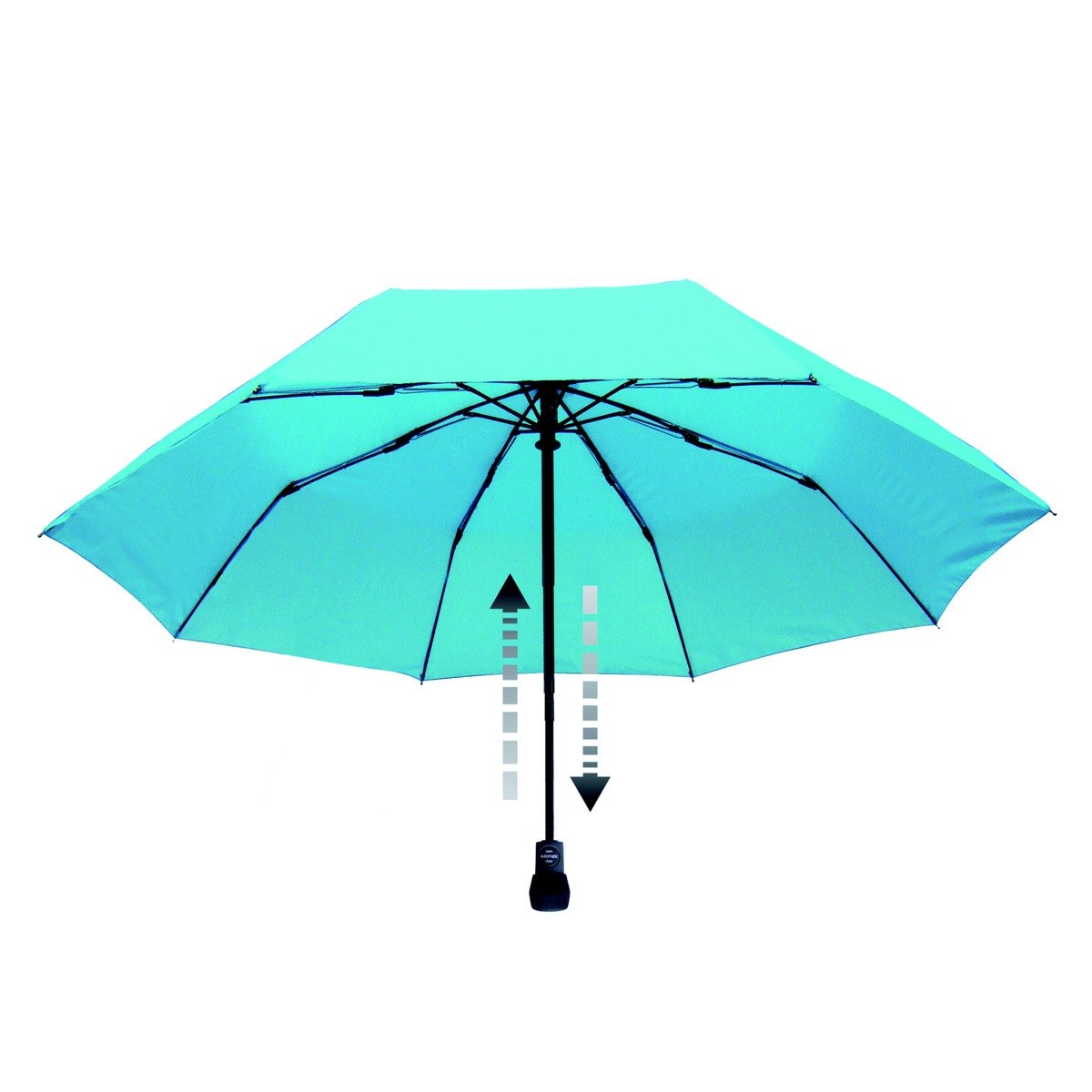 EuroSCHIRM Regenschirm Light Trek Automatic Silber, silber/schwarz, Einheitsgröße