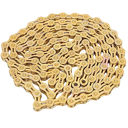 BATLAM Fahrradkette 9-Fach Fahrradkette 116 Glieder Stahl Ultraleicht Rennrad Mountainbike Kette Fahrradersatz Fahrradkette Glieder Gelenkclip