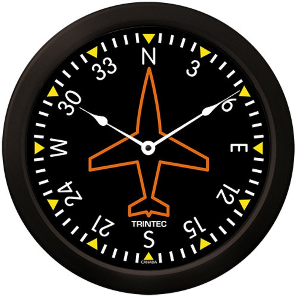 Horloge murale gyroscopique Trintec 9062-14 Aviatrix grand format lisible