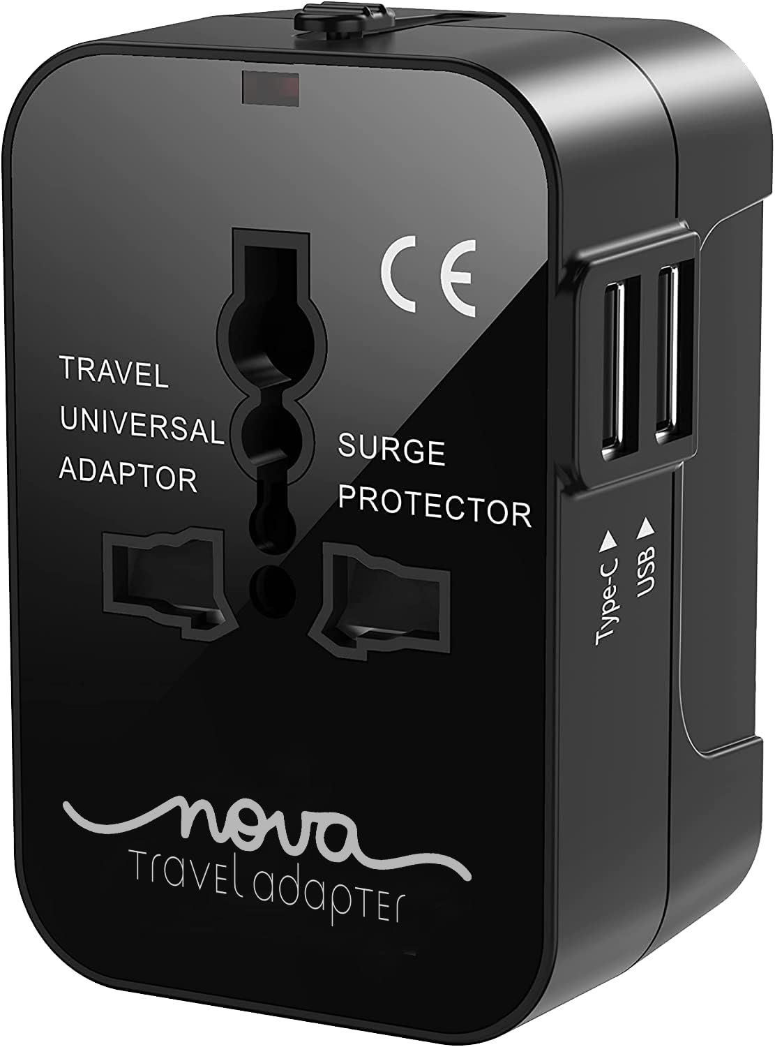 nova Universal Travel Adapter Universal Adapter and International Travel Adapter Perfect for Multi Country Travel Compatible in Europe Asia UK US Essential for Global Travelers with High Speed USB & USB C-picture-21