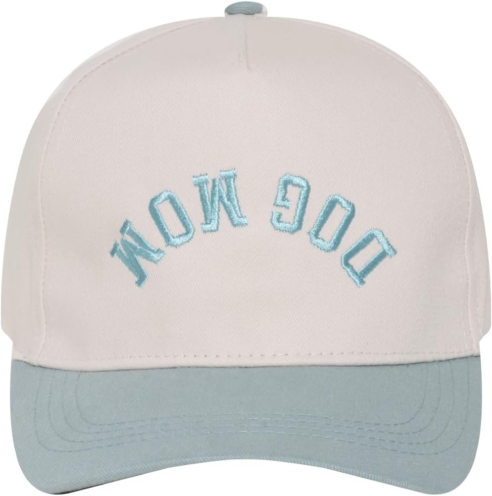 MIRMARU Mama & Dog Mom Theme Embroidered 5 Panel Cotton Trucker Snapback Cap Hat for Women