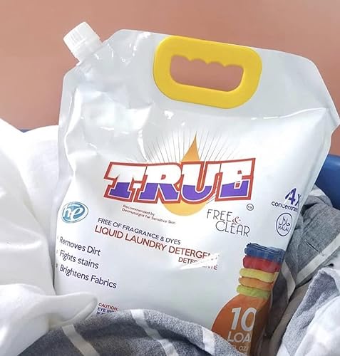 Miniatura 4 de True Detergent - Detergente para ropa transparente, sin detergente, 101 cargas totales, para pieles sensibles, fórmula concentrada 4x, fabricado en