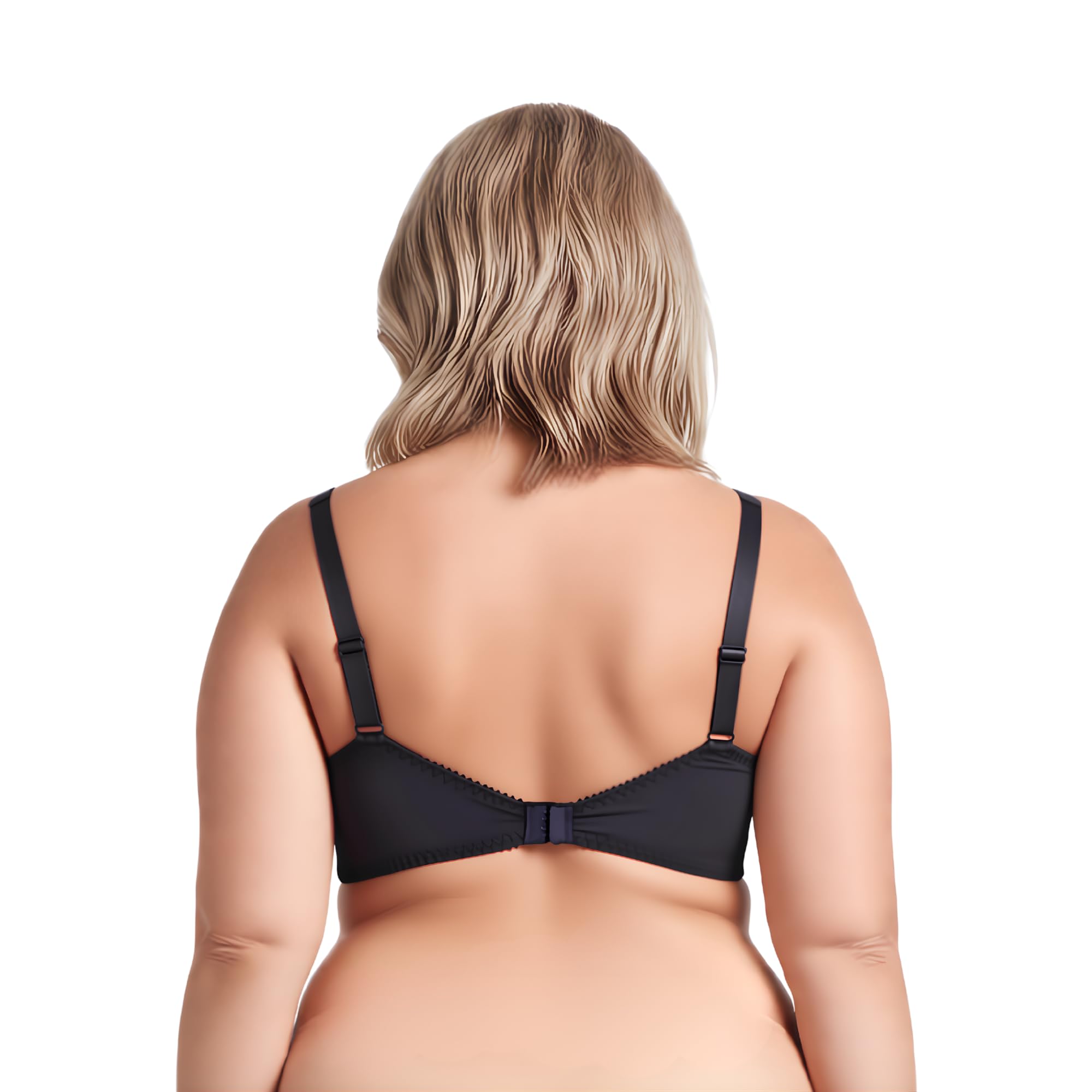 Curve Muse Sujetador con Aros y minimizador de Talla Grande para Mujer con Bordado de Encaje