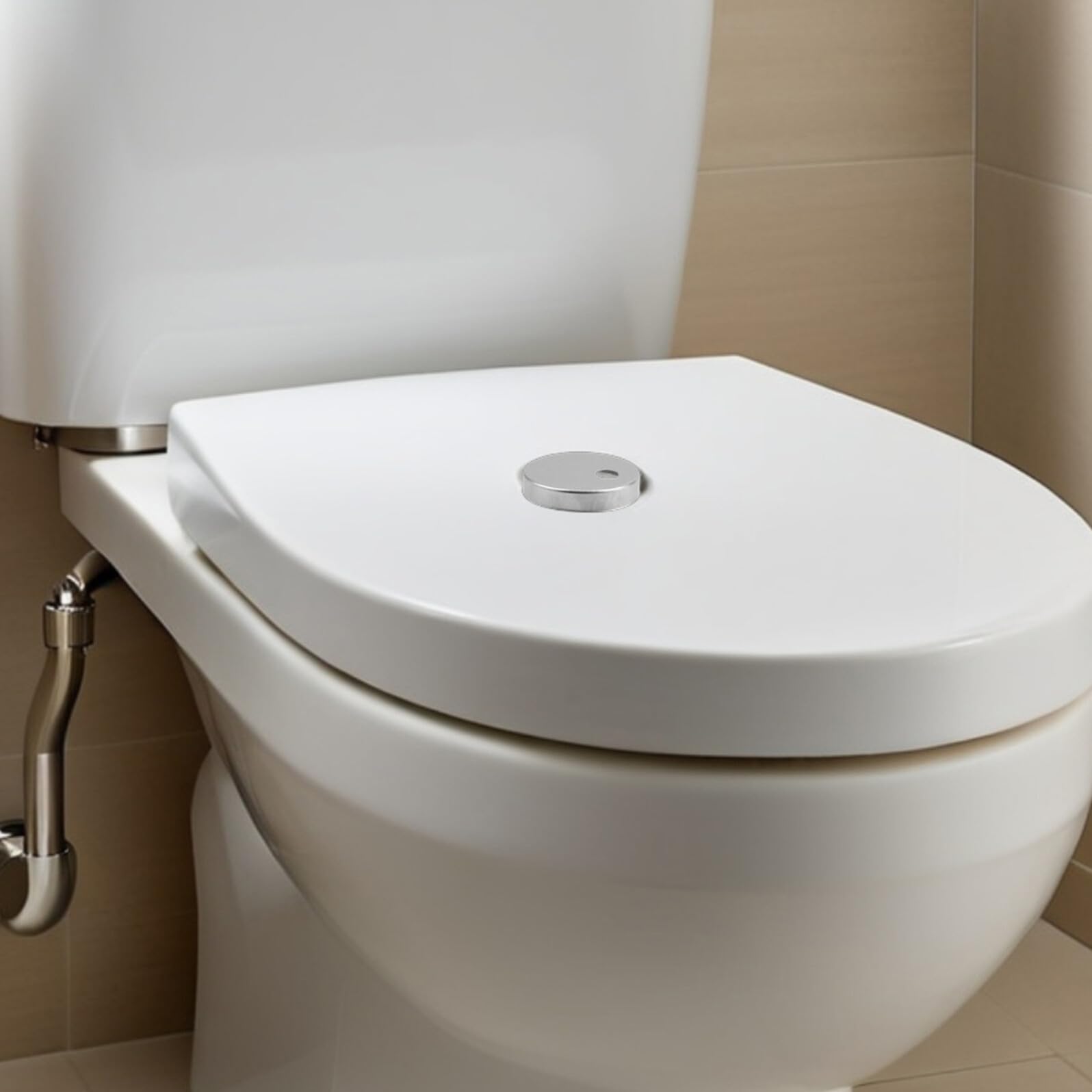 8 Stück Wc Scharniere Abdeckungen aus Edelstahl 60mm Dekorative Schraubenabdeckungen für Wc Sitzbefestigung Passend Pflegeleicht und Hygienisch