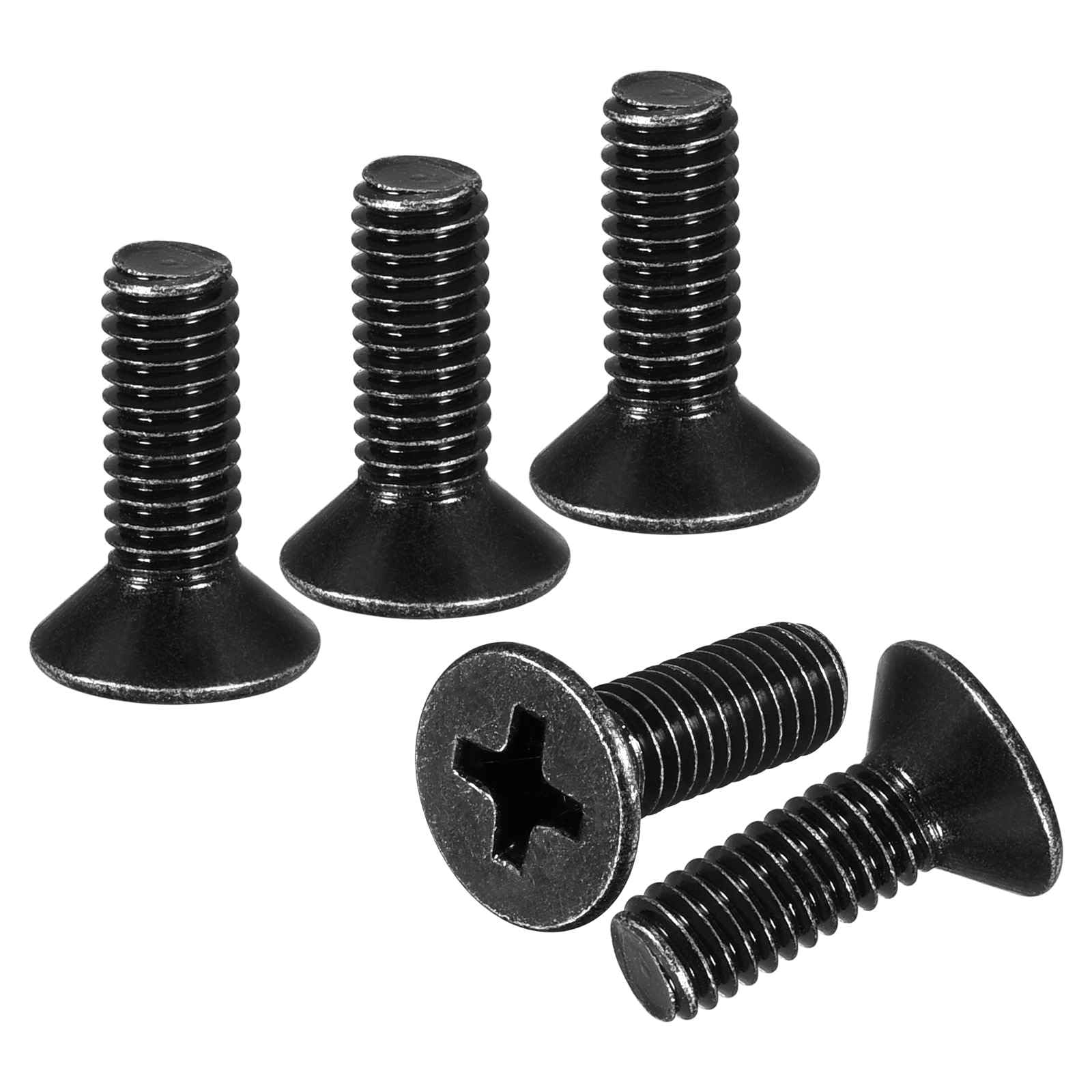 DTGN M4-0.7x12 Flat Head Countersunk Machine Screws - 100pcs - Good for Furniture and Machinery - 304 Stainless Steel Phillips Machine Screws Bolts - Black Oxide Finish โ image 1