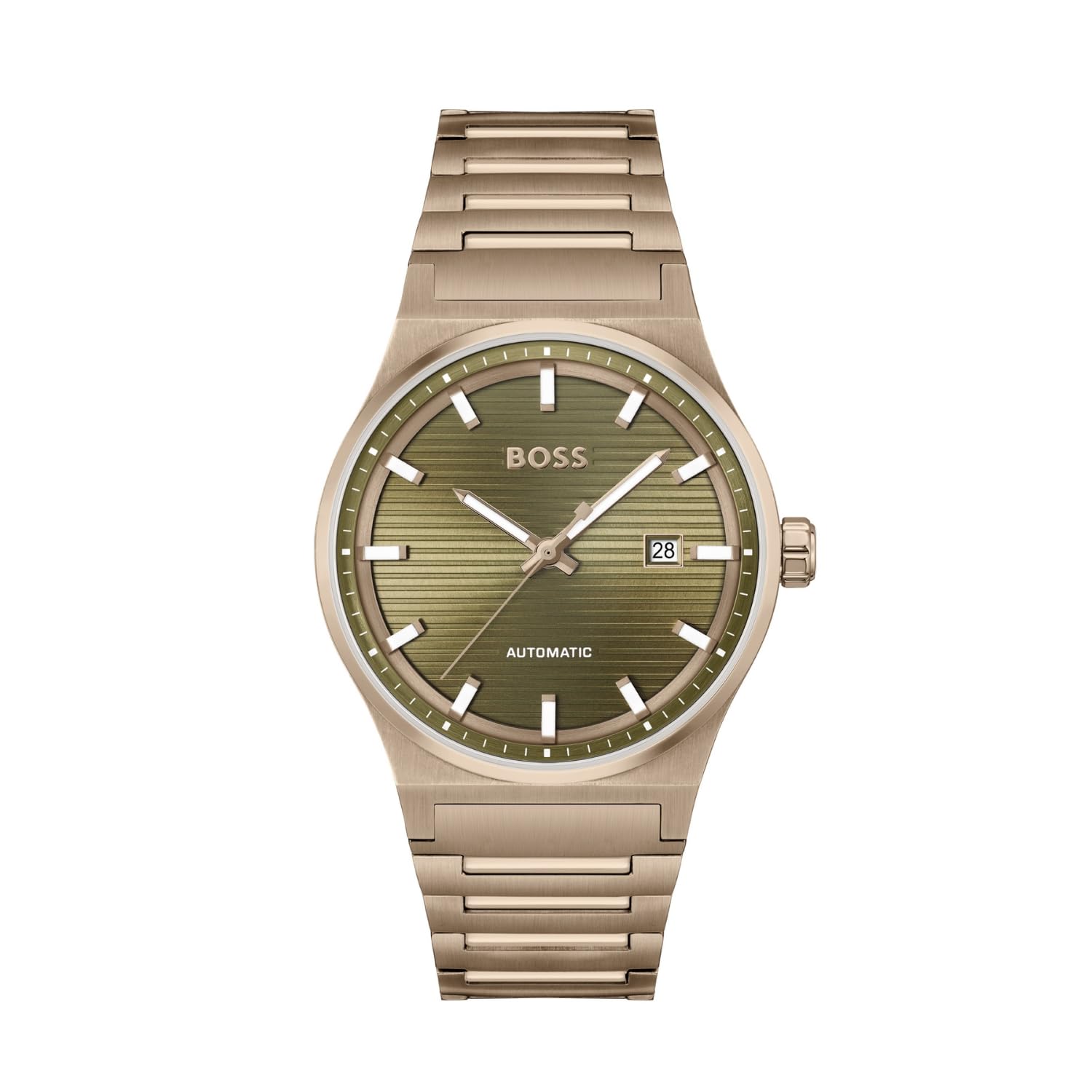 BOSS Candor Auto Mech-Automatic Olive Green Round Dial Men's Watch