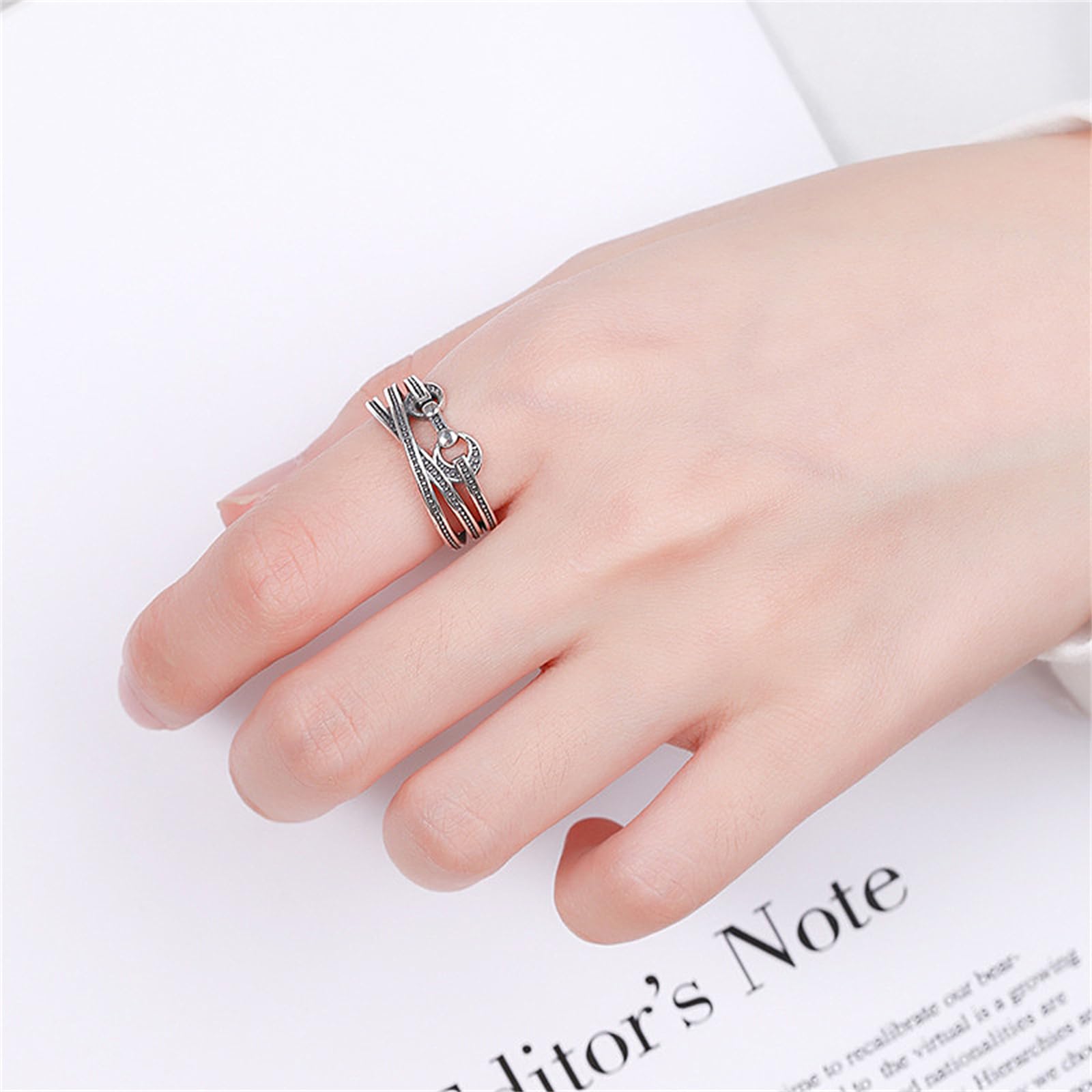 Anillo ajustable Clásico De moda Mujeres populares Punk Hip Hop Anillo Anillo Serpiente Día de San Valentín Simple Luz Lujo Regalo De Cumpleaños