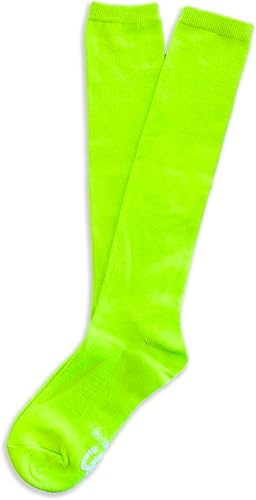 Miniatura 2 de NEON NATION Calcetines altos hasta la rodilla de color sólido sin rayas