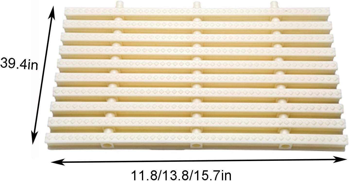 Genérico Rejillas de Drenaje Color Beige, Paquete de 6, Rejillas de Drenaje de plástico de 35 cm para Piscinas y Jardines, protección contra desbordamientos para entradas de vehículos y fregaderos, d