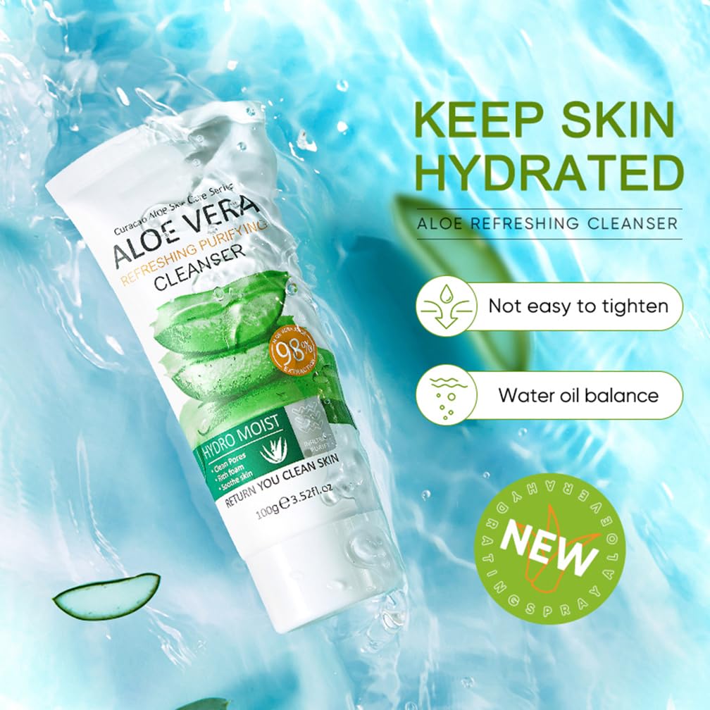Skincare Set, Skin Care Sets & Kits, Skincare Gift Set for Women & Teenage Girls with Aloe Vera Extracts, Cleanser, Toner - Image 2