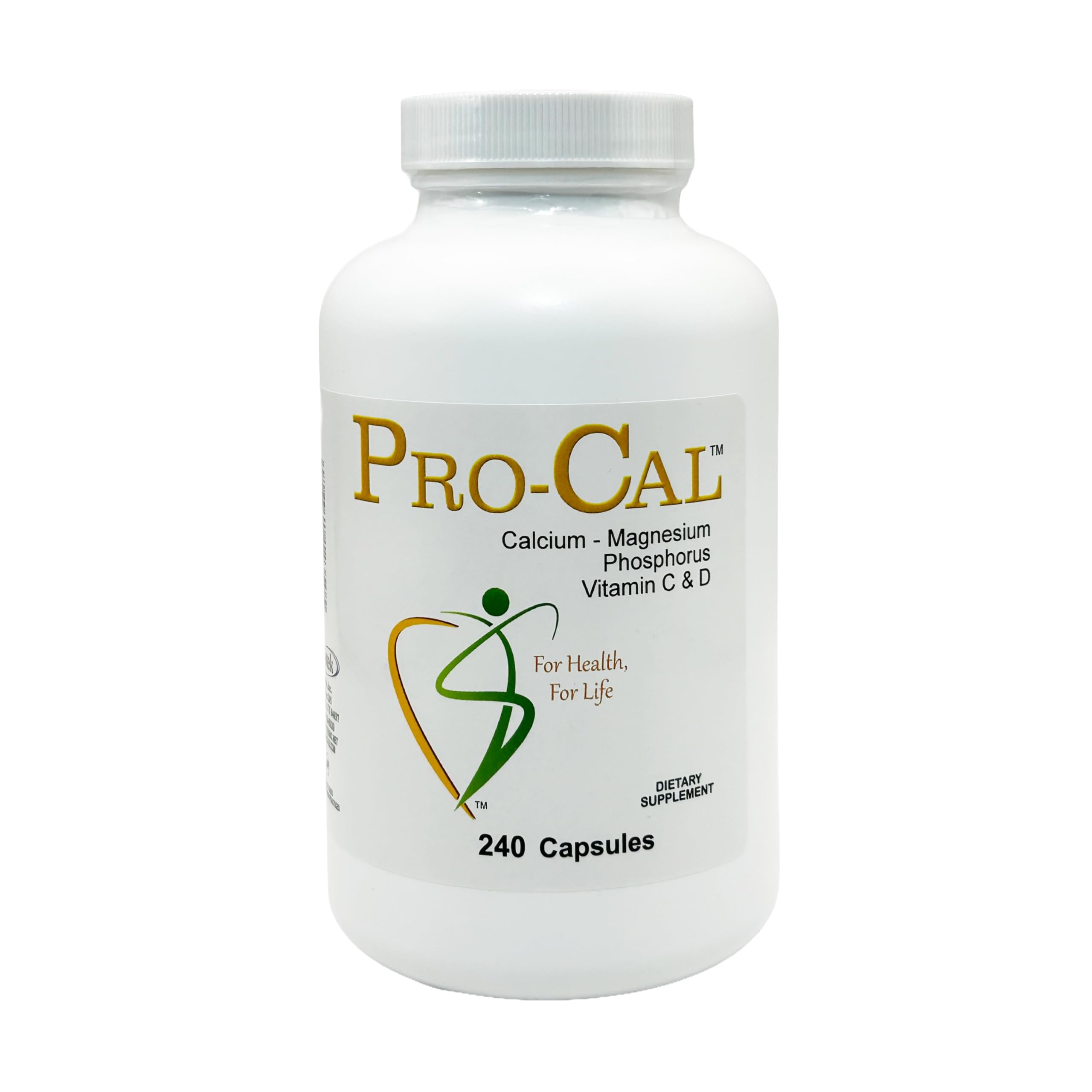 Pro-Cal Calcium Supplements for Women & Men – Pro-Cal, Nerve, Muscle, Bone Health Capsules with Calcium, Magnesium, Vitamin D3, Phosphorus – High Absorption, Easy to Swallow Bone Strength Supplements