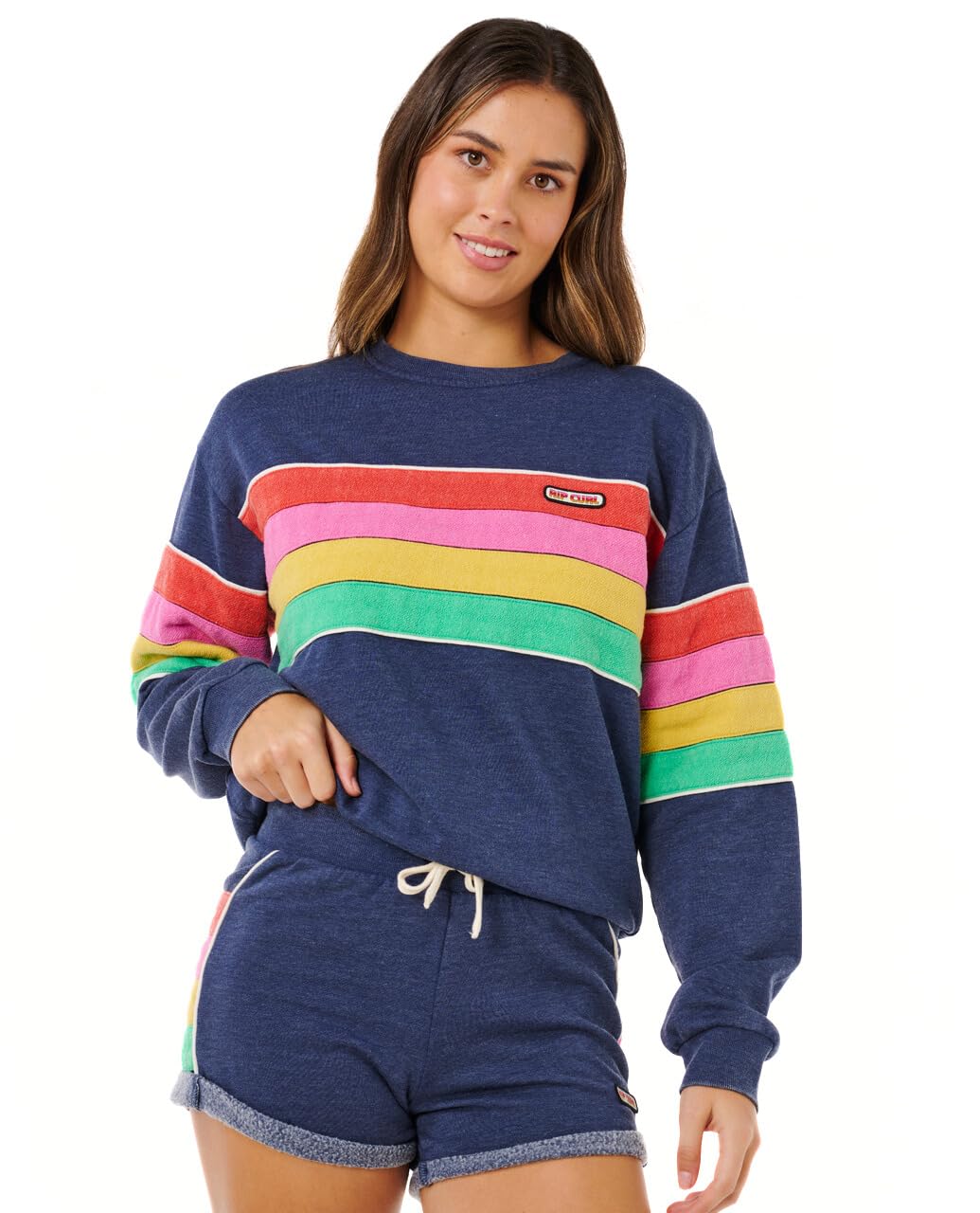Rip Curl Womens Surf Revival Fleece Shorts, Dark Navy, XS